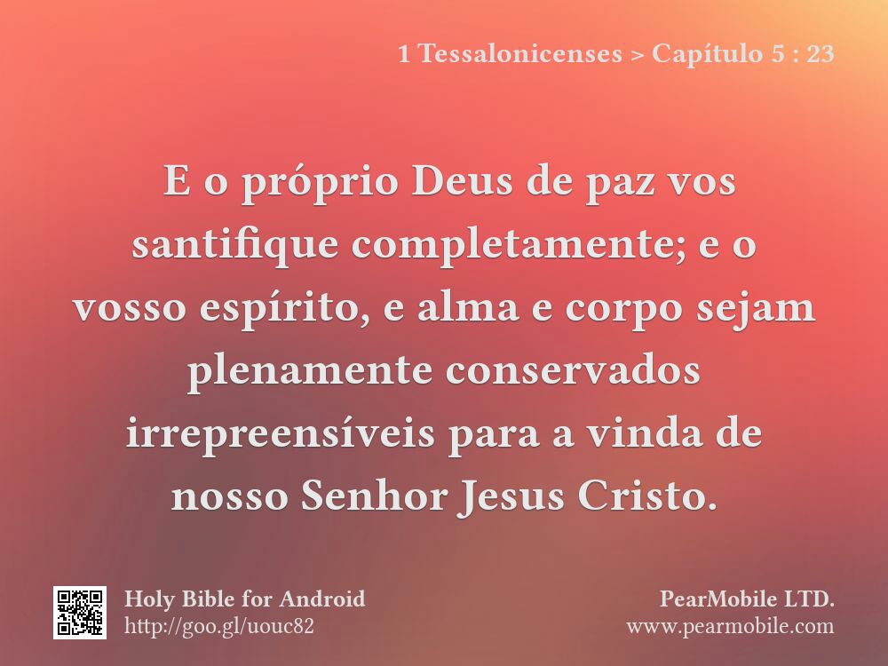 1 Tessalonicenses, Capítulo 5:23